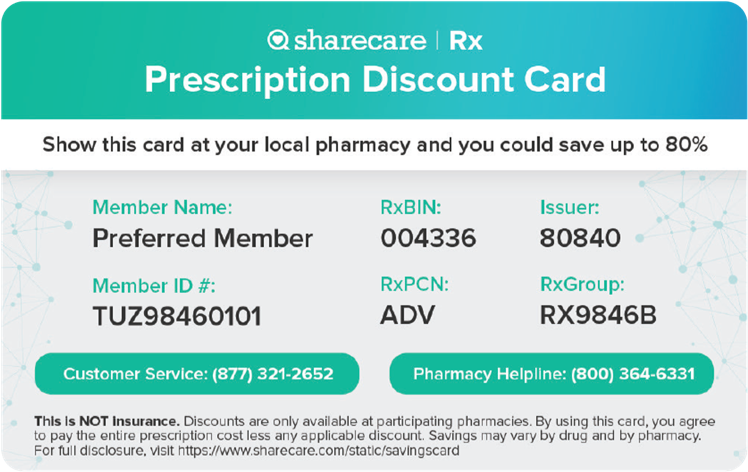 Rx Card